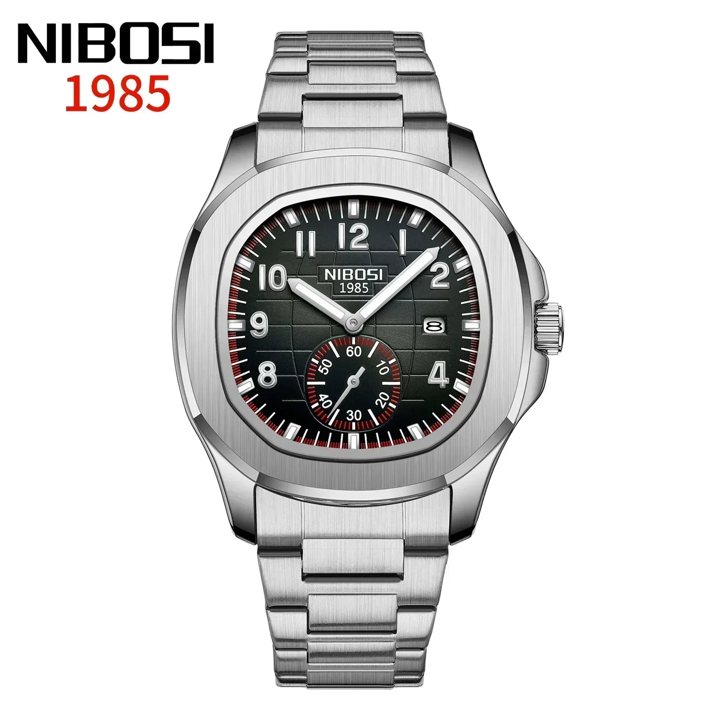 NIBOSI Sport Mens Watch Top Brand Luxury AQUANAUT Quartz Watches for Men Waterproof Luminous Stainless Steel Watch Reloj Hombre