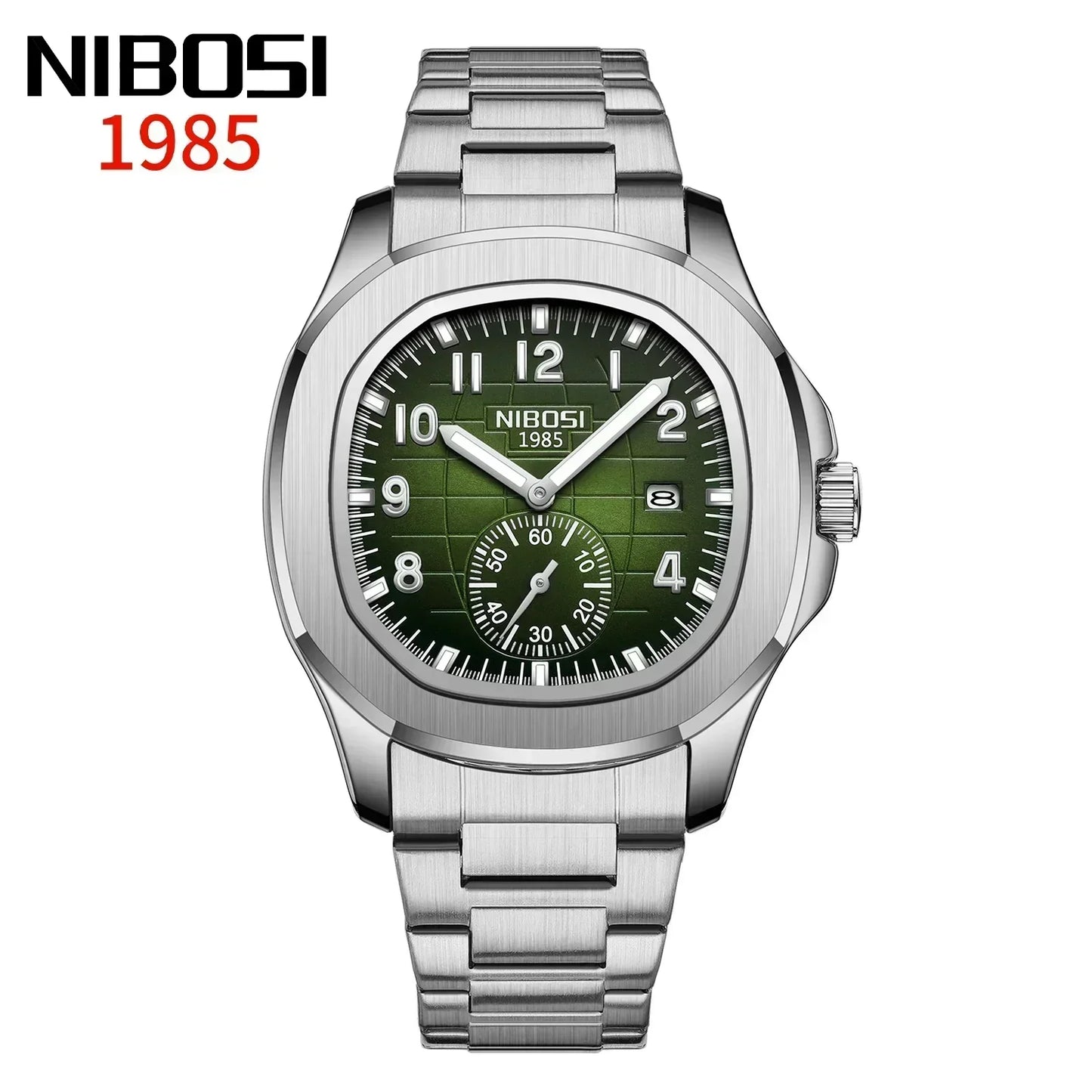NIBOSI Sport Mens Watch Top Brand Luxury AQUANAUT Quartz Watches for Men Waterproof Luminous Stainless Steel Watch Reloj Hombre