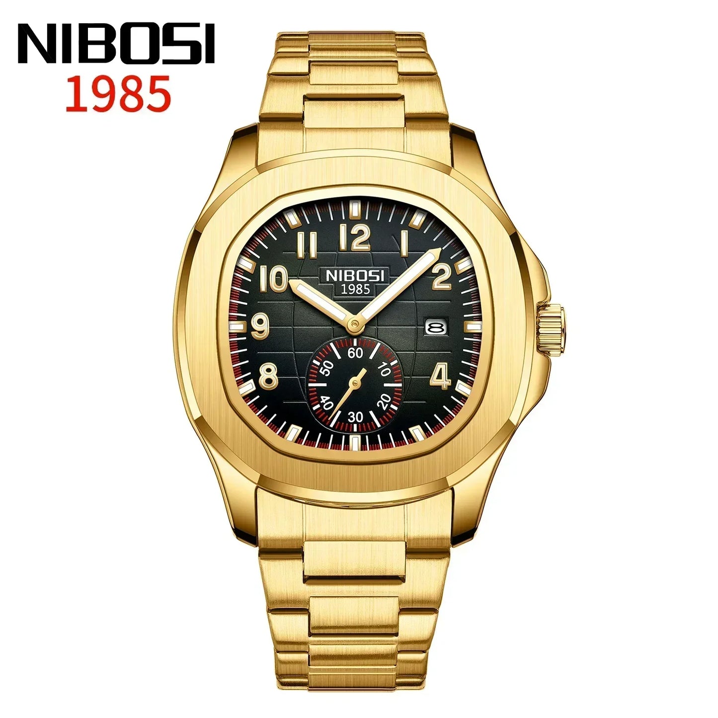 NIBOSI Sport Mens Watch Top Brand Luxury AQUANAUT Quartz Watches for Men Waterproof Luminous Stainless Steel Watch Reloj Hombre