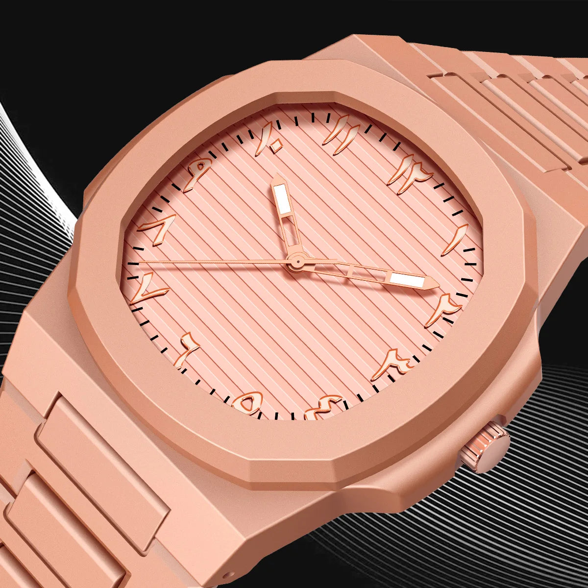 New Middle Eastern Arabic Numeral Dial Design Waterproof Quartz Men's Watch Casual Business Clock Customization
