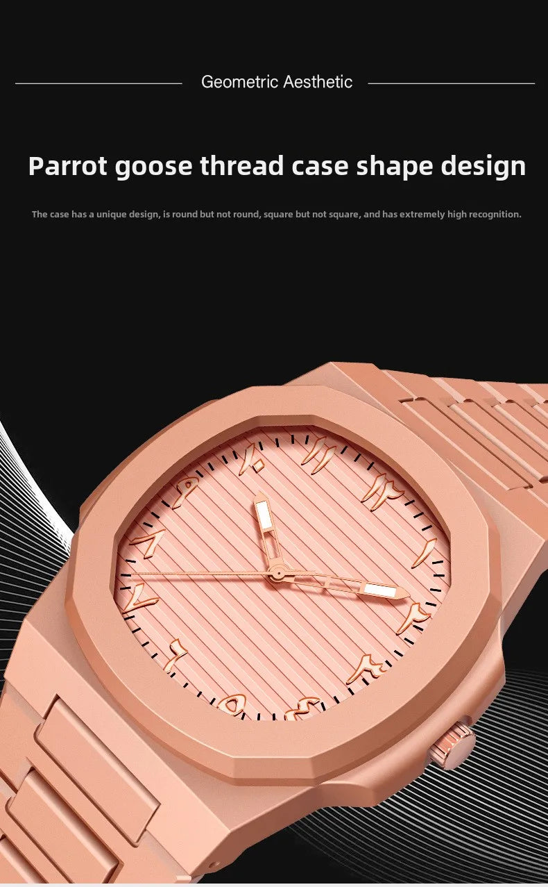 New Middle Eastern Arabic Numeral Dial Design Waterproof Quartz Men's Watch Casual Business Clock Customization