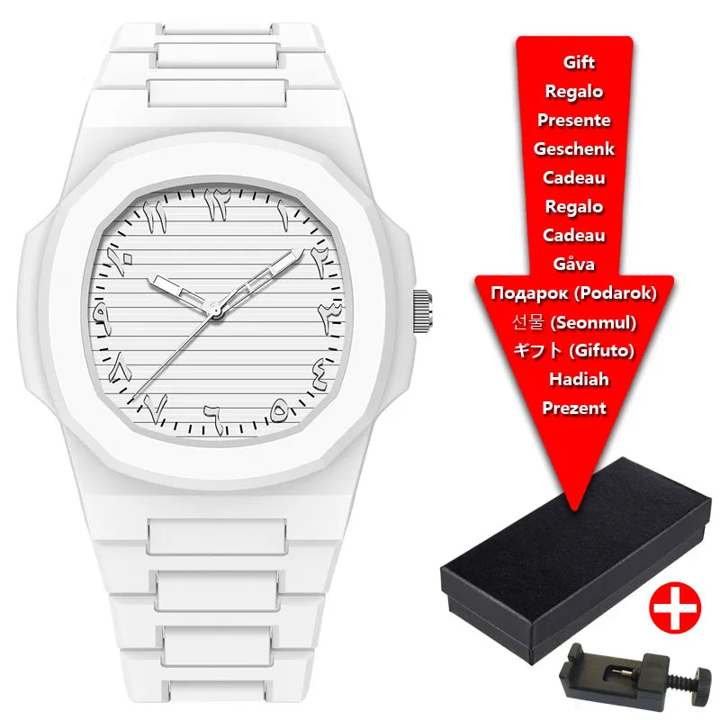 New Middle Eastern Arabic Numeral Dial Design Waterproof Quartz Men's Watch Casual Business Clock Customization